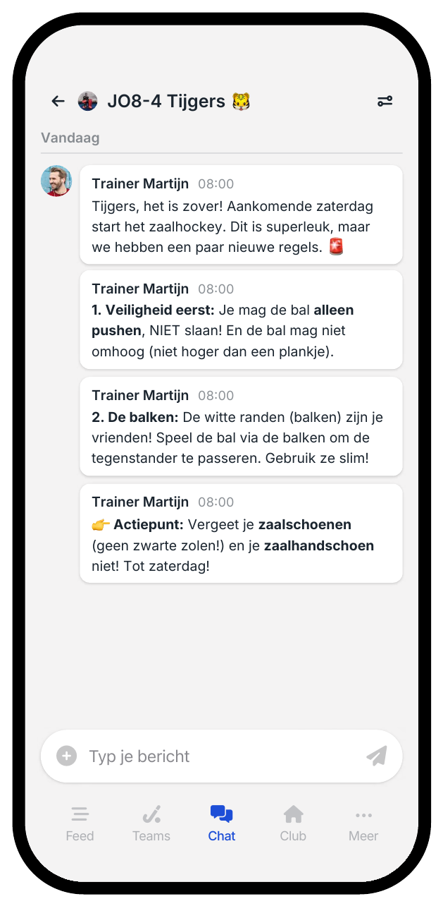 Groep JO8-4 Tijgers, bericht 2